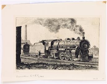 REGINALD MARSH Loco L.V.R.R. (Locomotive Lehigh Valley).